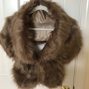 Pure brown fur shawl